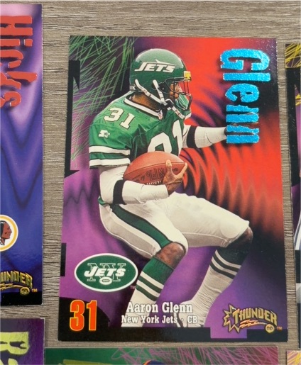 1998 SkyBox Thunder #60 Aaron Glenn — front