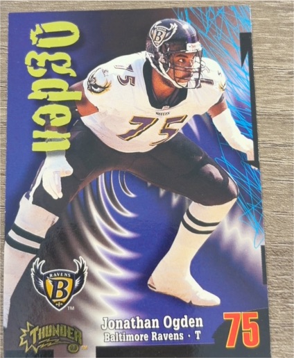 1998 SkyBox Thunder #66 Jonathan Ogden — front