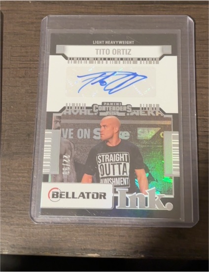 2025 Panini Contenders PFL Debut Tito Ortiz Bellator Ink Auto — front