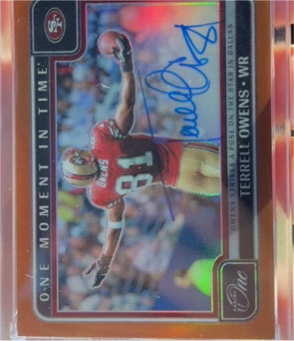 2024 Panini One #385 Terrell Owens One Moment In Time — front