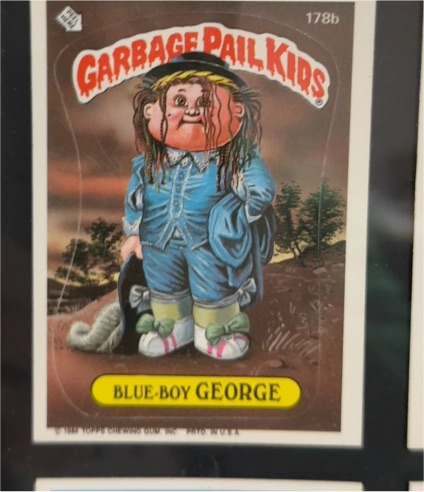 1986 Topps Garbage Pail Kids #178b Blue-Boy George — front