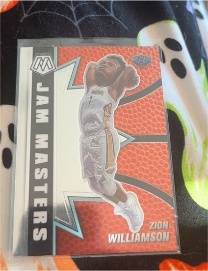 2020-21 Panini Mosaic #1 Zion Williamson Jam Masters — front