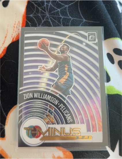 2020-21 Donruss Optic #8 Zion Williamson T-Minus 3 2 1 — front