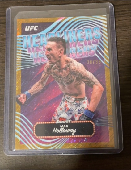 2024 Topps Finest UFC #HDL-6 Max Holloway Headliners — front
