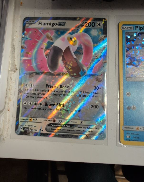 2022 Pokémon TCG SV08 Surging Sparks #160 Flamigo EX — front