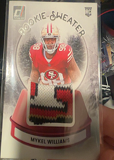 2025 Donruss #SWE-MYW Mykel Williams Rookie Sweater — front