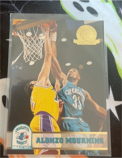 1993-94 Hoops #23 Alonzo Mourning Charlotte Hornets — front