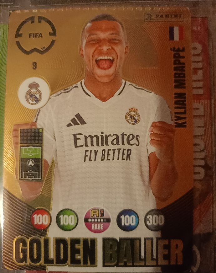 2024-25 Panini Adrenalyn XL FIFA Club World Cup #9 Kylian Mbappé Golden Baller — front