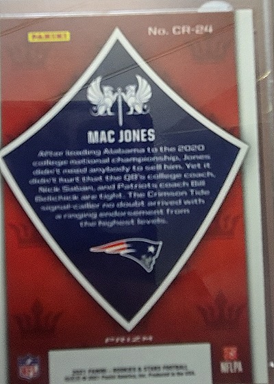 2021 Panini Prizm #CR-24 Mac Jones — back