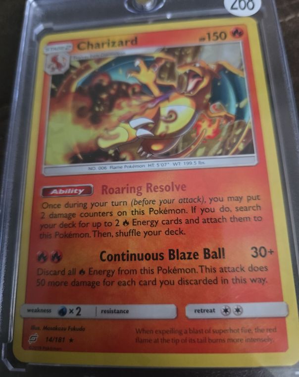 2019 Pokémon TCG Sun & Moon Team Up #14 Charizard — front
