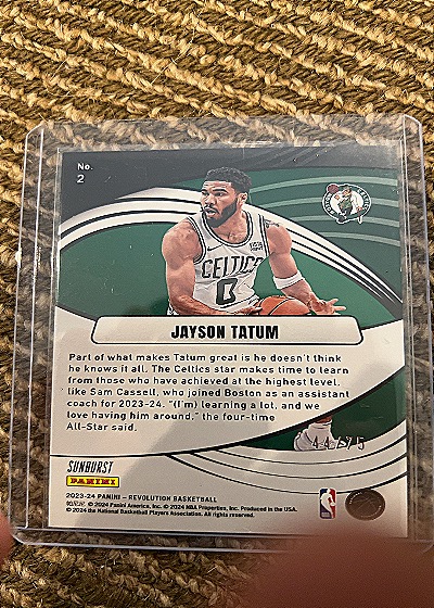 2023-24 Panini Revolution #2 Jayson Tatum — back