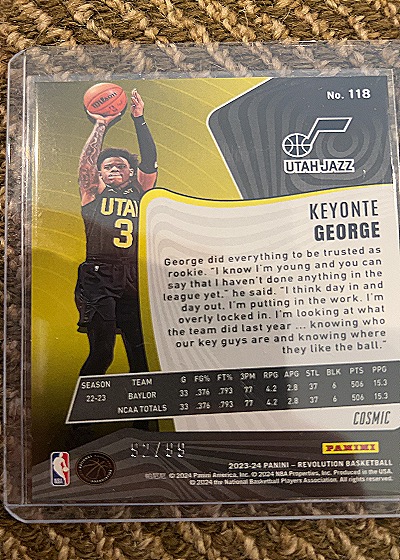 2023-24 Panini Revolution #118 Keyonte George — back