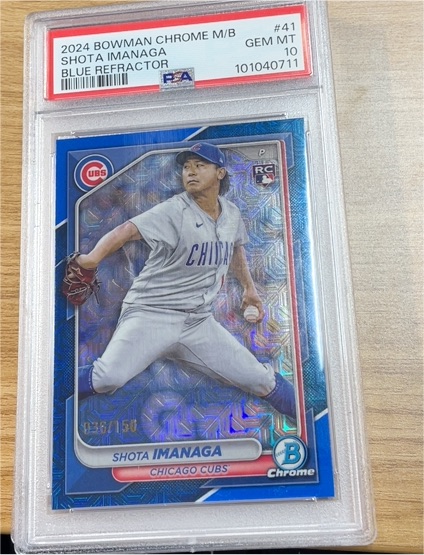 2024 Bowman Chrome #41 Shota Imanaga Blue Refractor — front