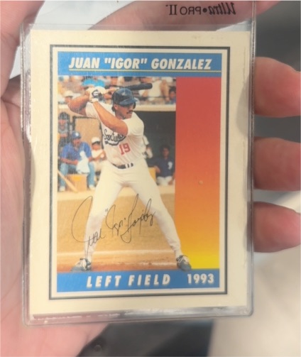 1993 Upper Deck Juan "Igor" Gonzalez — front