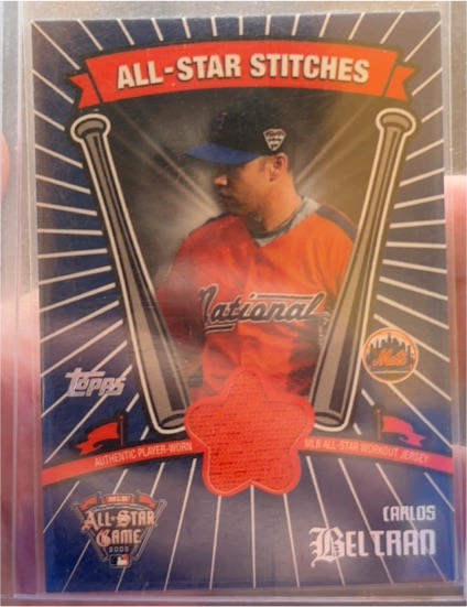 2005 Topps All-Star Stitches #ASA-CB Carlos Beltran — front