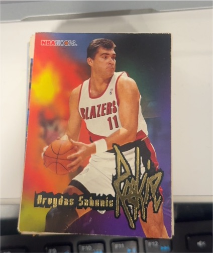 1995-96 NBA Hoops #279 Arvydas Sabonis — front