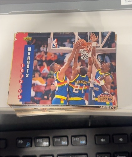 1993-94 Upper Deck #216 Denver Nuggets Schedule — front