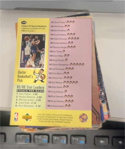 1996 Upper Deck Collector's Choice #199 Damon Stoudamire — front