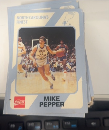 1989-90 Collegiate Collection/Coca-Cola North Carolina's Finest #160 Mike Pepper — front
