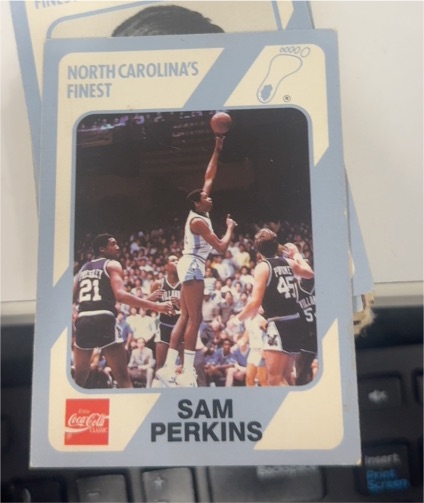 1989-90 Collegiate Collection/Coca-Cola North Carolina's Finest #33 Sam Perkins — front