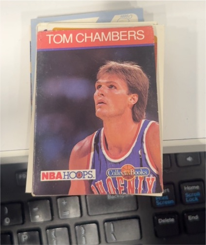 1990-91 NBA Hoops Collect-A-Books #2 Tom Chambers — front