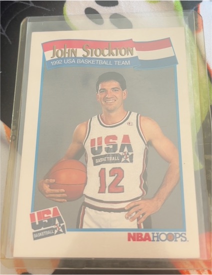 1991 NBA Hoops #584 John Stockton USA Basketball — front