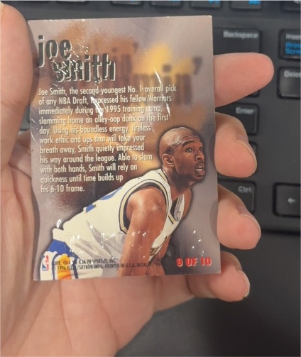1996-97 Fleer Metal Steel Slammin' Joe Smith #9 — front