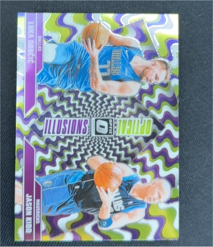 2024-25 Donruss Optic #1 Optical Illusions Luka Doncic Jason Kidd — front