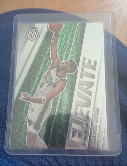 2020-21 Panini Mosaic #25 Jayson Tatum Elevate Insert — front