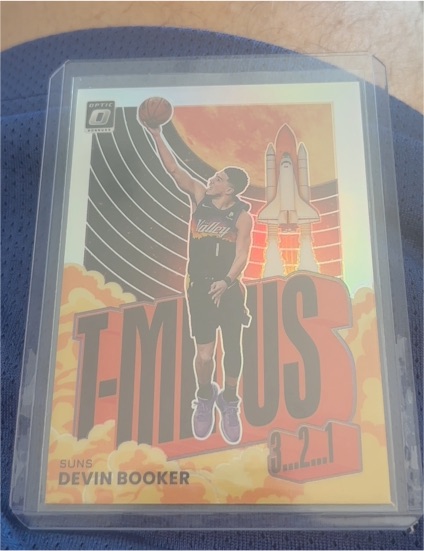 2021-22 Panini Donruss Optic #15 Devin Booker T-Minus 3, 2, 1 — front