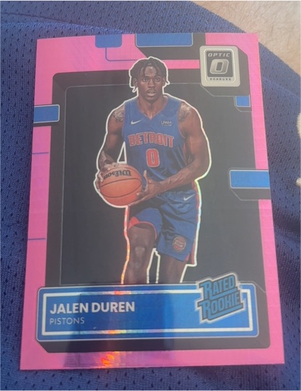 2022-23 Donruss Optic #227 Jalen Duren Rated Rookie — front