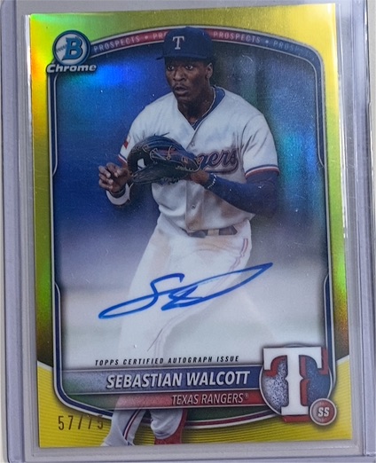 2025 Bowman Chrome Prospects #BCP-133 Sebastian Walcott — front