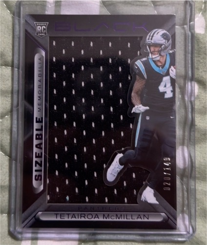 2025 Panini Black #SIZ-TMC Tetairoa McMillan — front