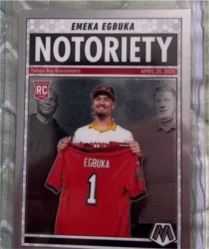 2025 Panini Mosaic #16 Emeka Egbuka Notoriety Rookie Card — front