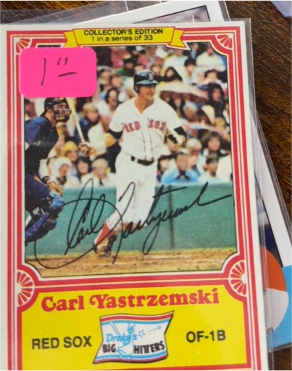1981 Topps Drake's Big Hitters #1 Carl Yastrzemski — front