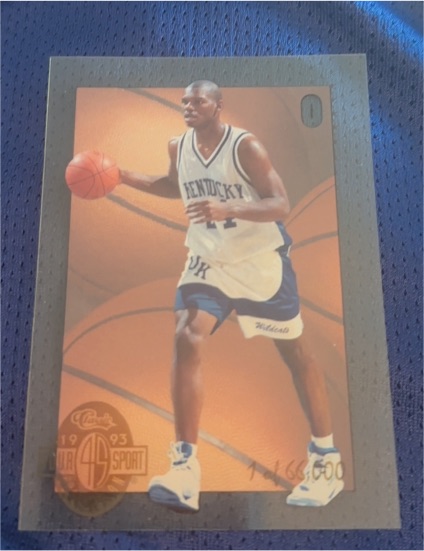 1993 Classic Four Sport Collection #0 Jamal Mashburn Acetate Rookie — front