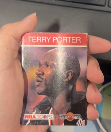 1990-91 NBA Hoops Collect-A-Books #16 Terry Porter — front