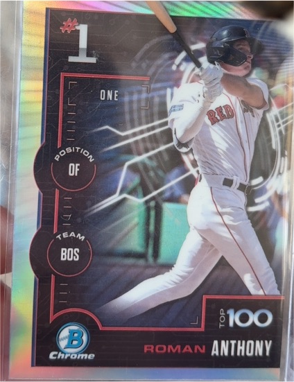2025 Bowman Chrome Top 100 #BTP-1 Roman Anthony — front