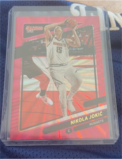 2021-22 Donruss #28 Nikola Jokic Orange Laser — front