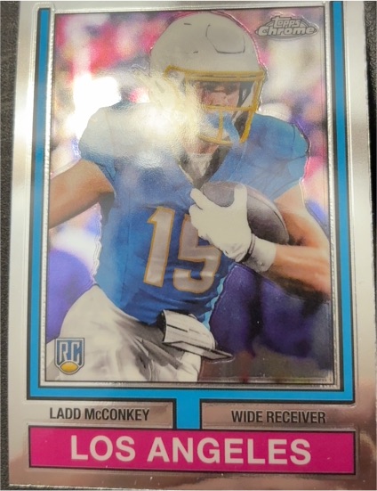 2024 Topps Chrome 1974 Topps Football #74TF-10 Ladd McConkey — front