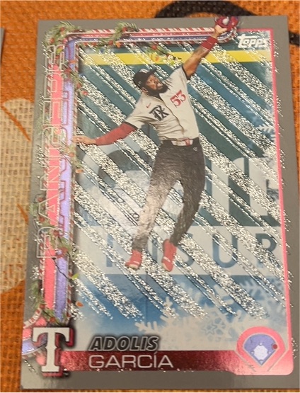 2025 Topps Holiday #H61 Adolis Garcia — front