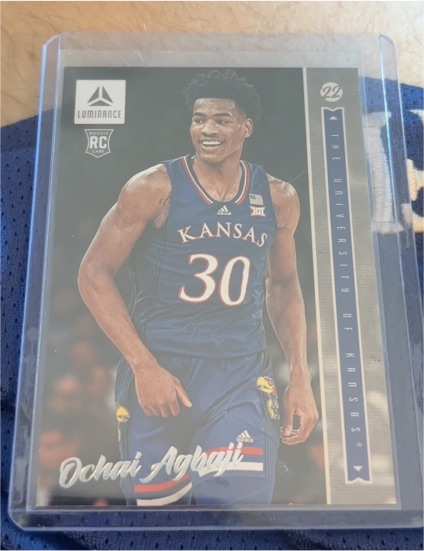 2022 Panini Chronicles Draft Picks Luminance #20 Ochai Agbaji — front