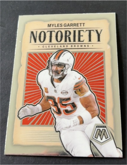 2024 Panini Mosaic #16 Myles Garrett Notoriety Cleveland Browns — front