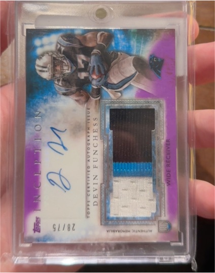 2015 Topps Inception #28/75 Devin Funchess — front