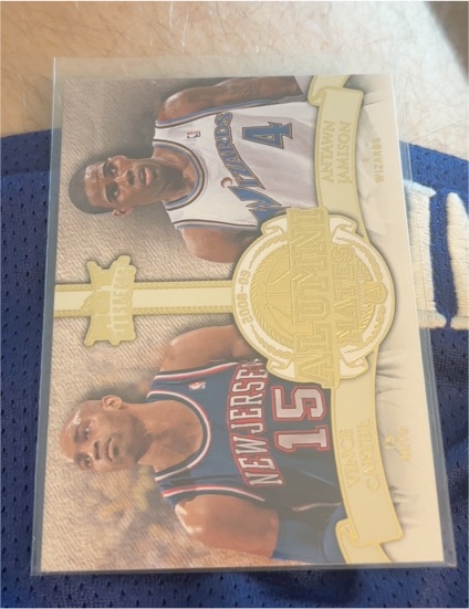 2008-09 Fleer Hot Prospects Alumni Mates #AM-12 Vince Carter / Antawn Jamison — front