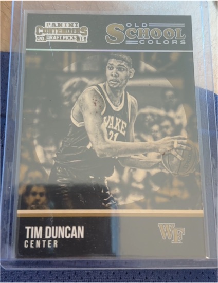 2015-16 Panini Contenders Draft Picks Old School Colors #30 Tim Duncan — front
