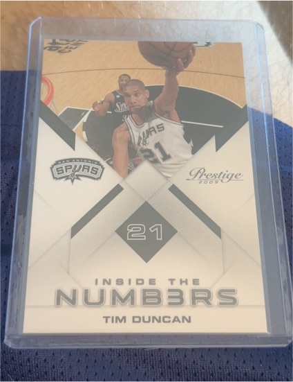 2009 Panini Prestige Inside the Numbers #21 Tim Duncan — front