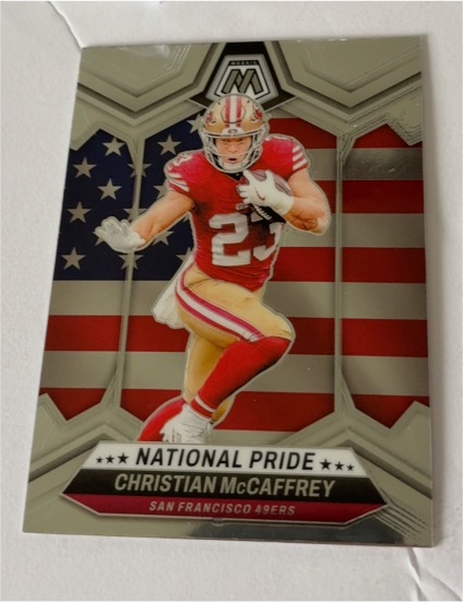 2024 Panini Mosaic #256 National Pride Christian McCaffrey — front