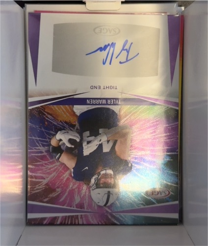 2025 Sage High Series Tyler Warren Autograph — front