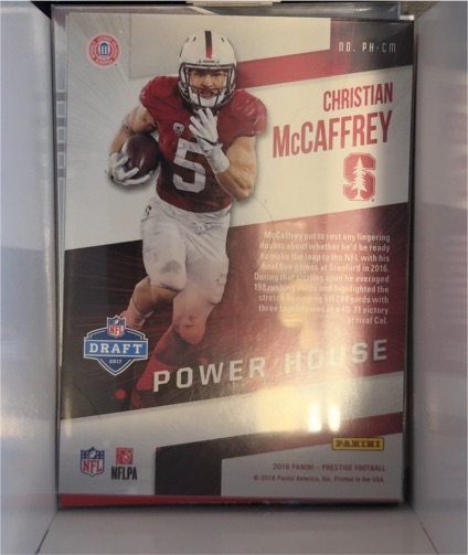 2018 Panini Prestige Football #PH-CM Christian McCaffrey — front